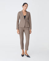 Safira Suit Jacket in walnut — full-length view