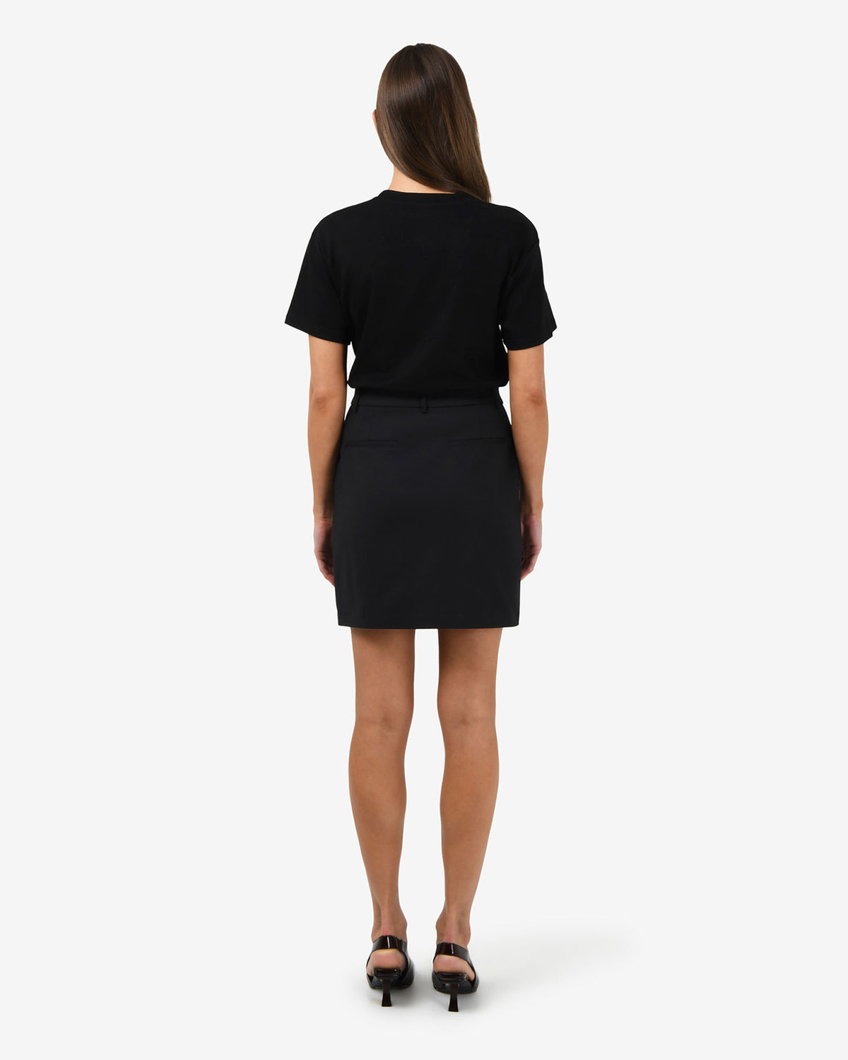 Safira Mini Skirt in black — back view