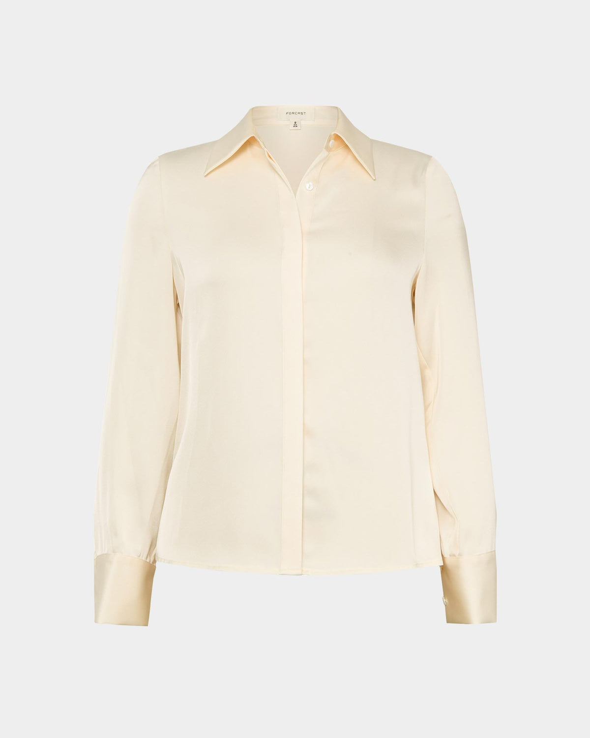 Mae Satin Shirt in champagne — product-only view