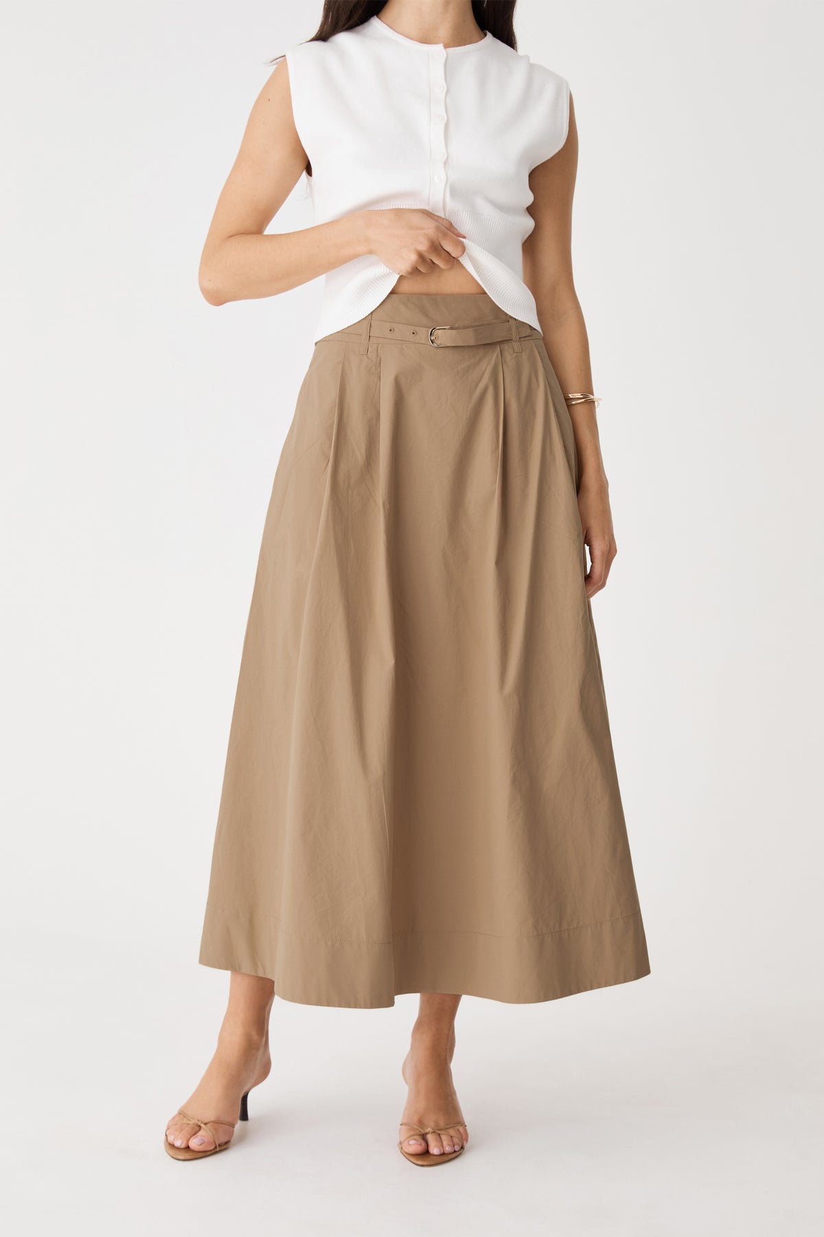 Willow Cotton Belted Skirt