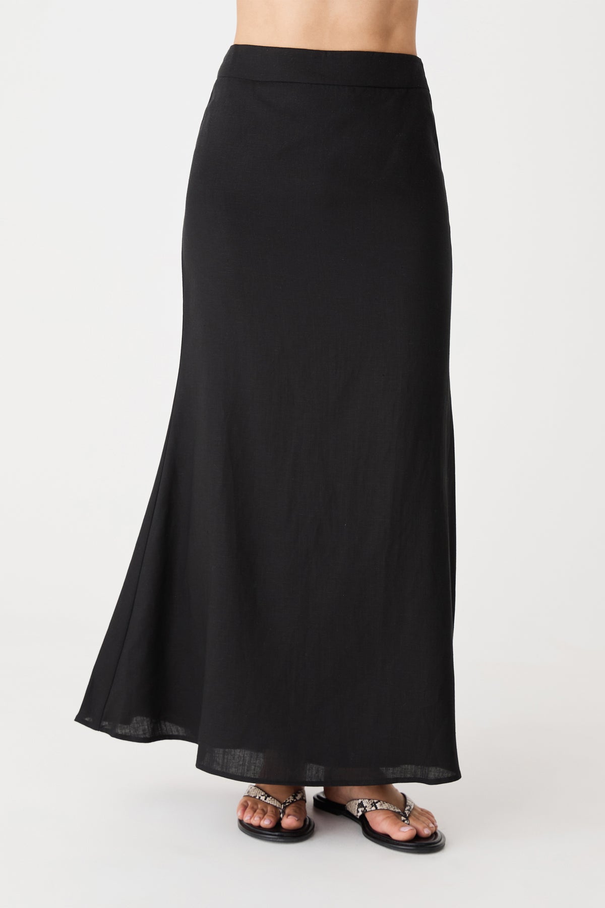 Amelia Linen Blend Maxi Skirt