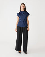Zafina Pleated Draped Top