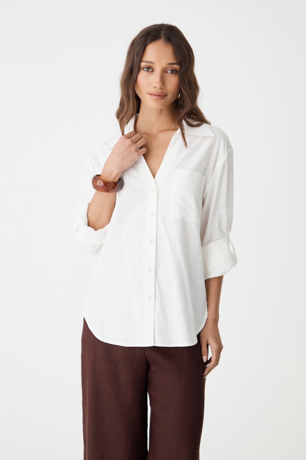 Jazie Tencel Linen Tab Shirt