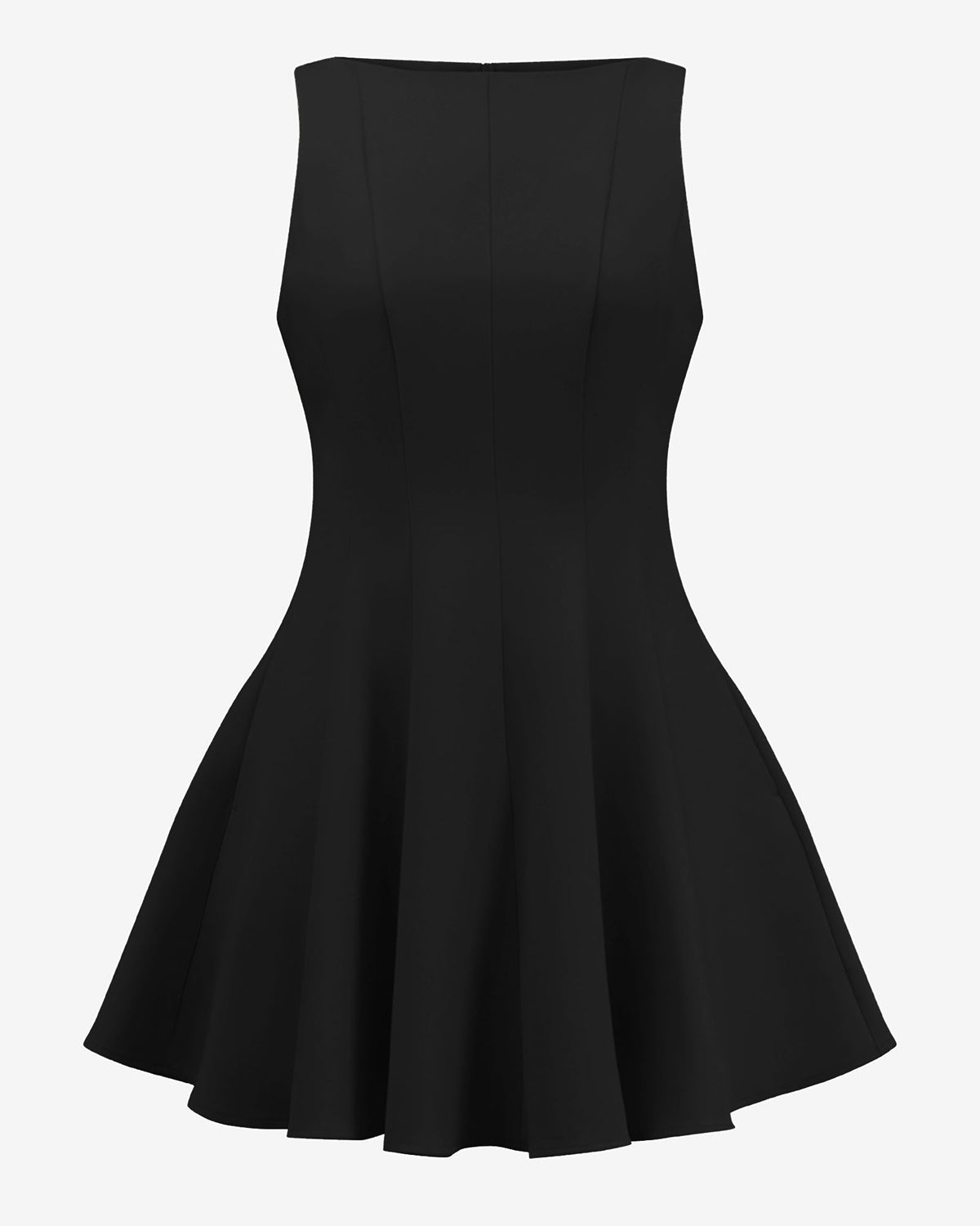 Sandy Panel Mini Dress in black — product-only view