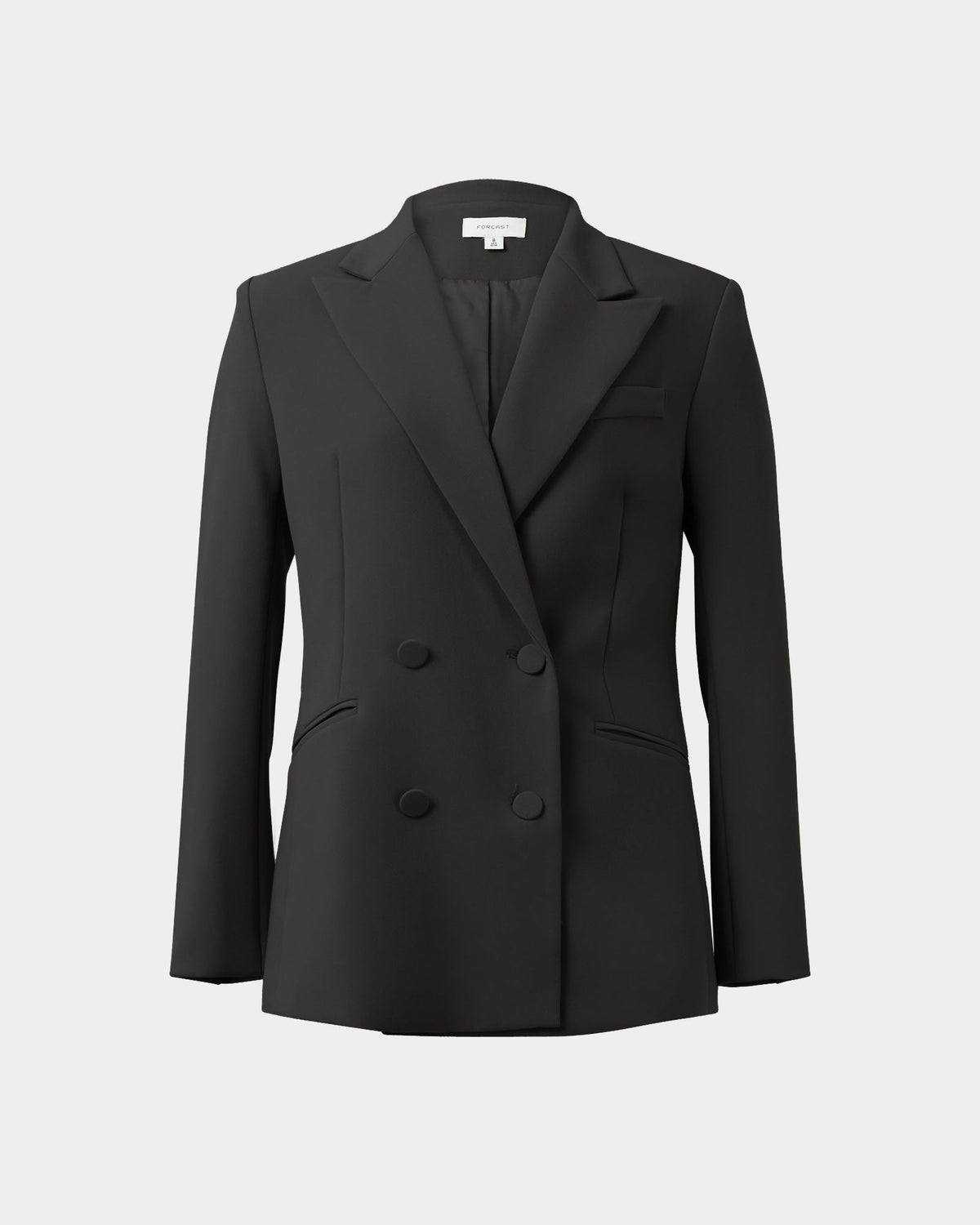 Nikki Double Breasted Blazer in black — product-only view