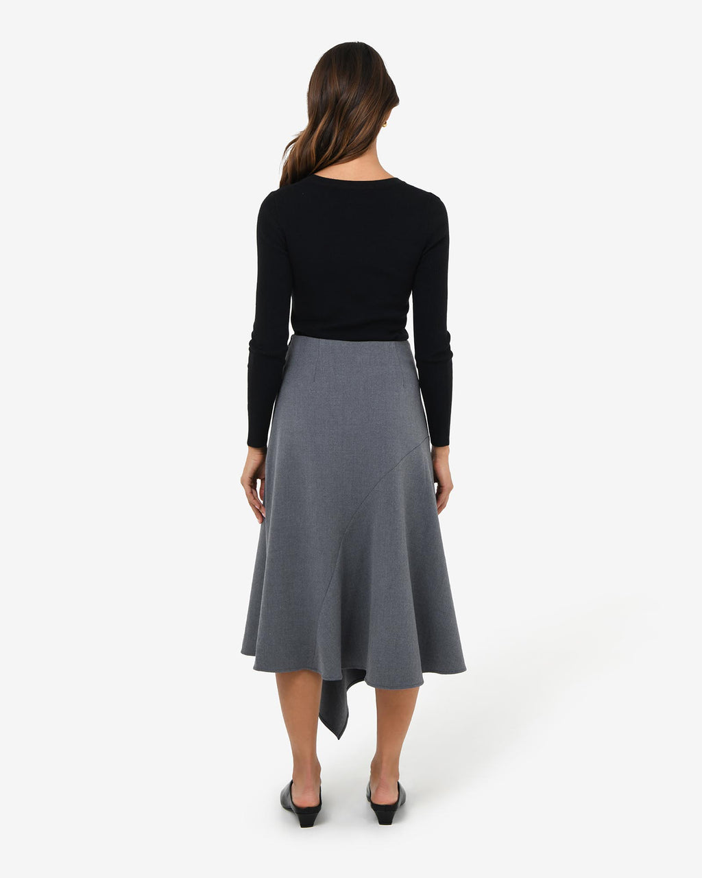 Westwood Midi Skirt in grey — back view