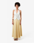 Bellini 2 Panel Maxi Skirt in butter — full-length view