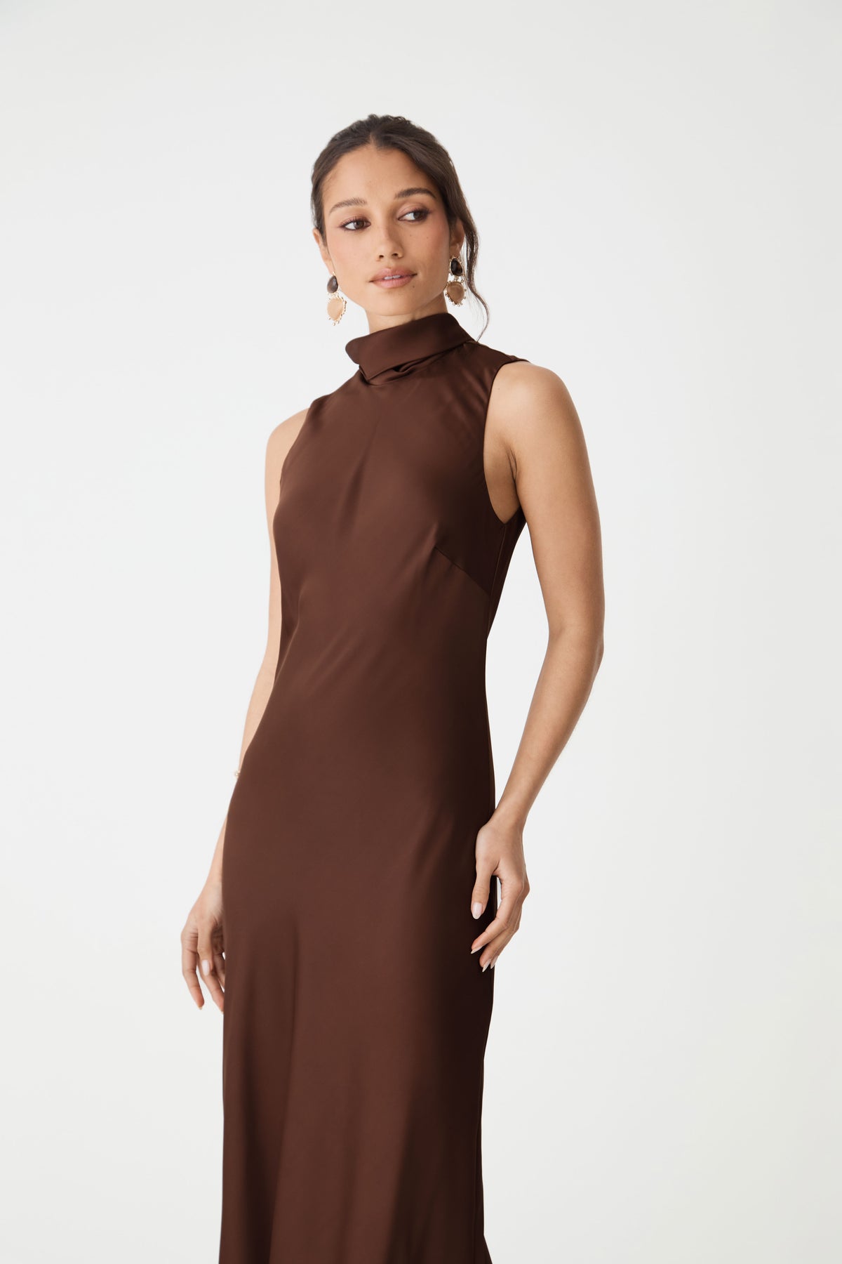 Lorelei Tie Neck Satin Dress
