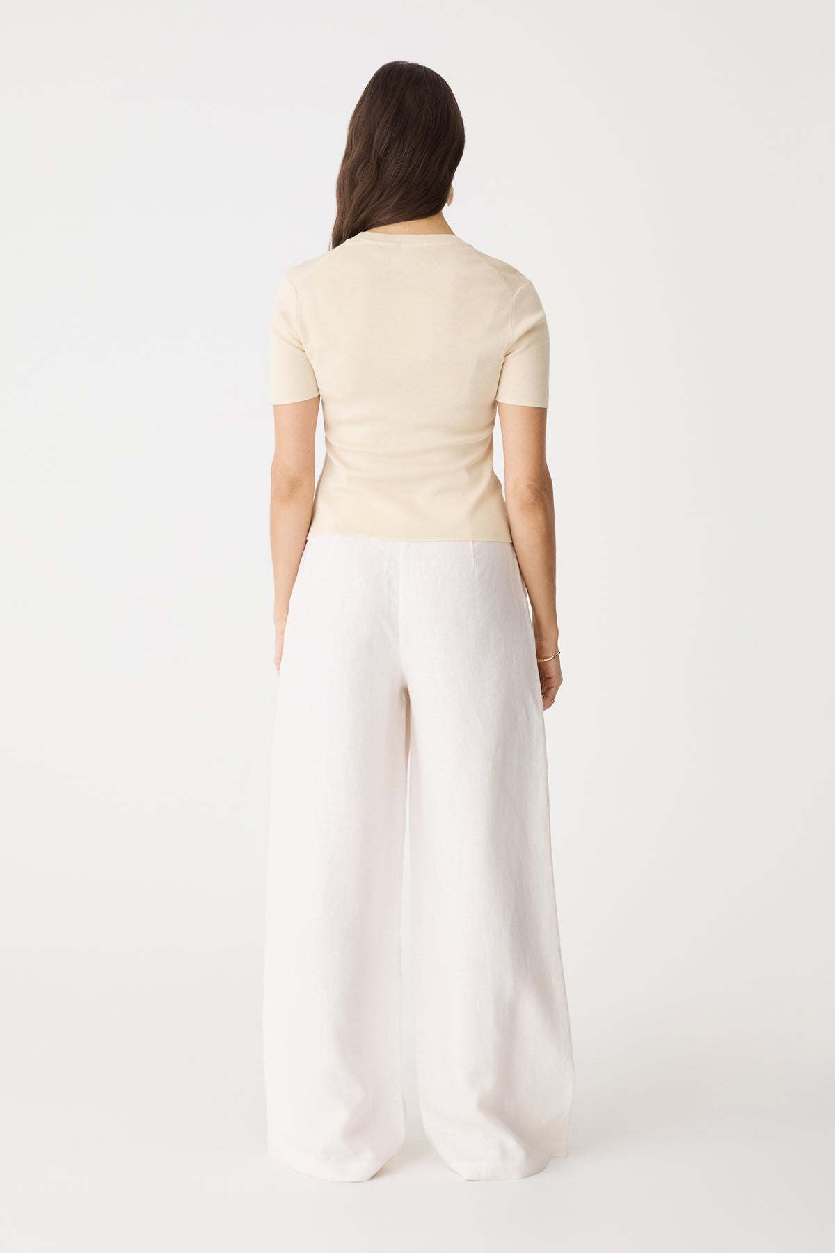 Mel Short Sleeve Scallop Knit
