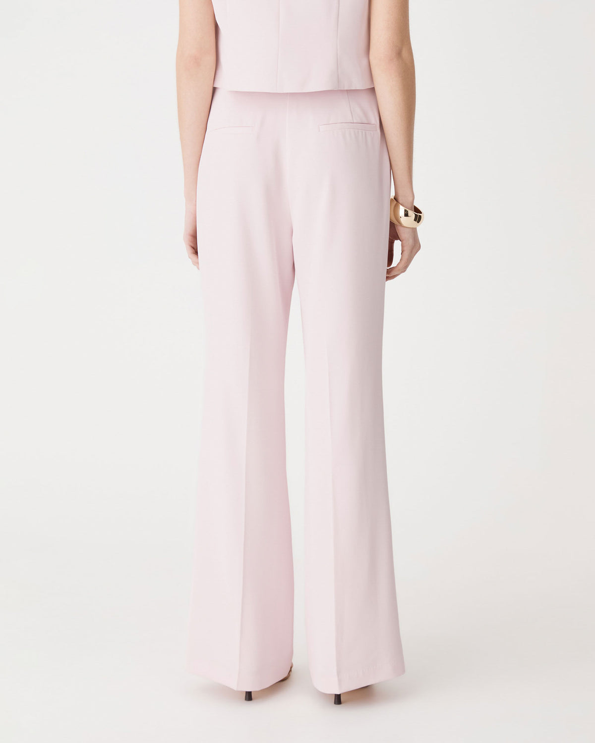 Chelsea Bootleg Pants in petal pink — back view