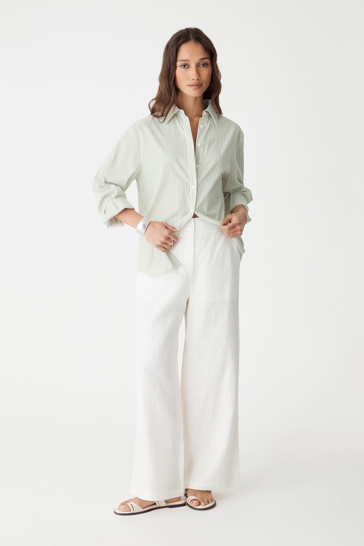 Ami 2 Linen Elastic Back Pants