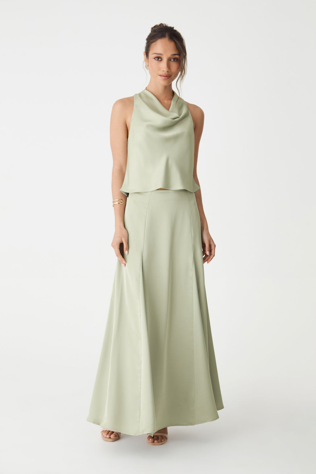 Freya Satin Godet Skirt