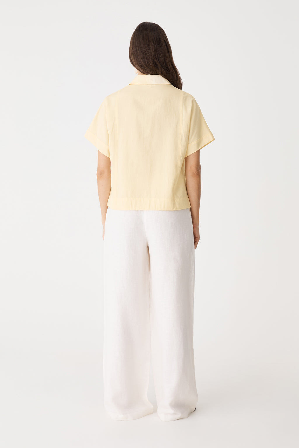 Back view of the Limoncello shirt showing vertical panel seams