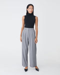 Milan 2 Adjustable Waist Pants in steel — full-length view