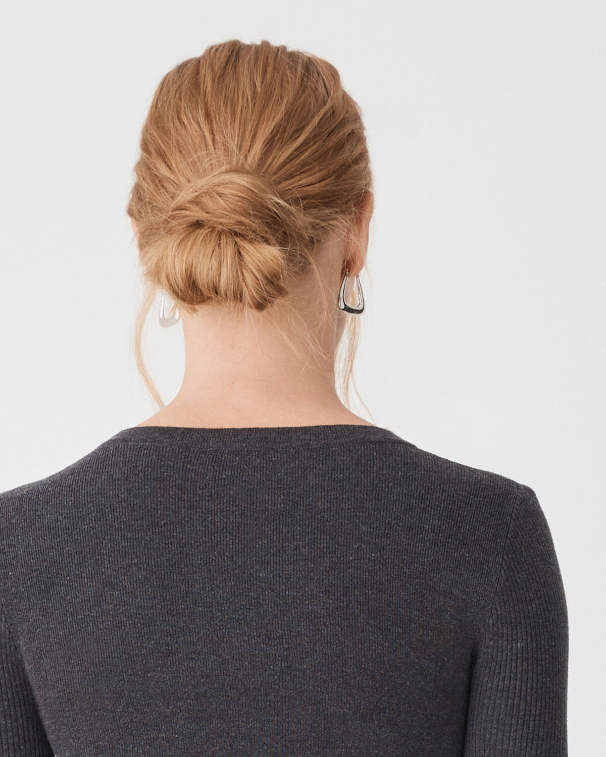 Elise Hoop Earrings in silver — view 3