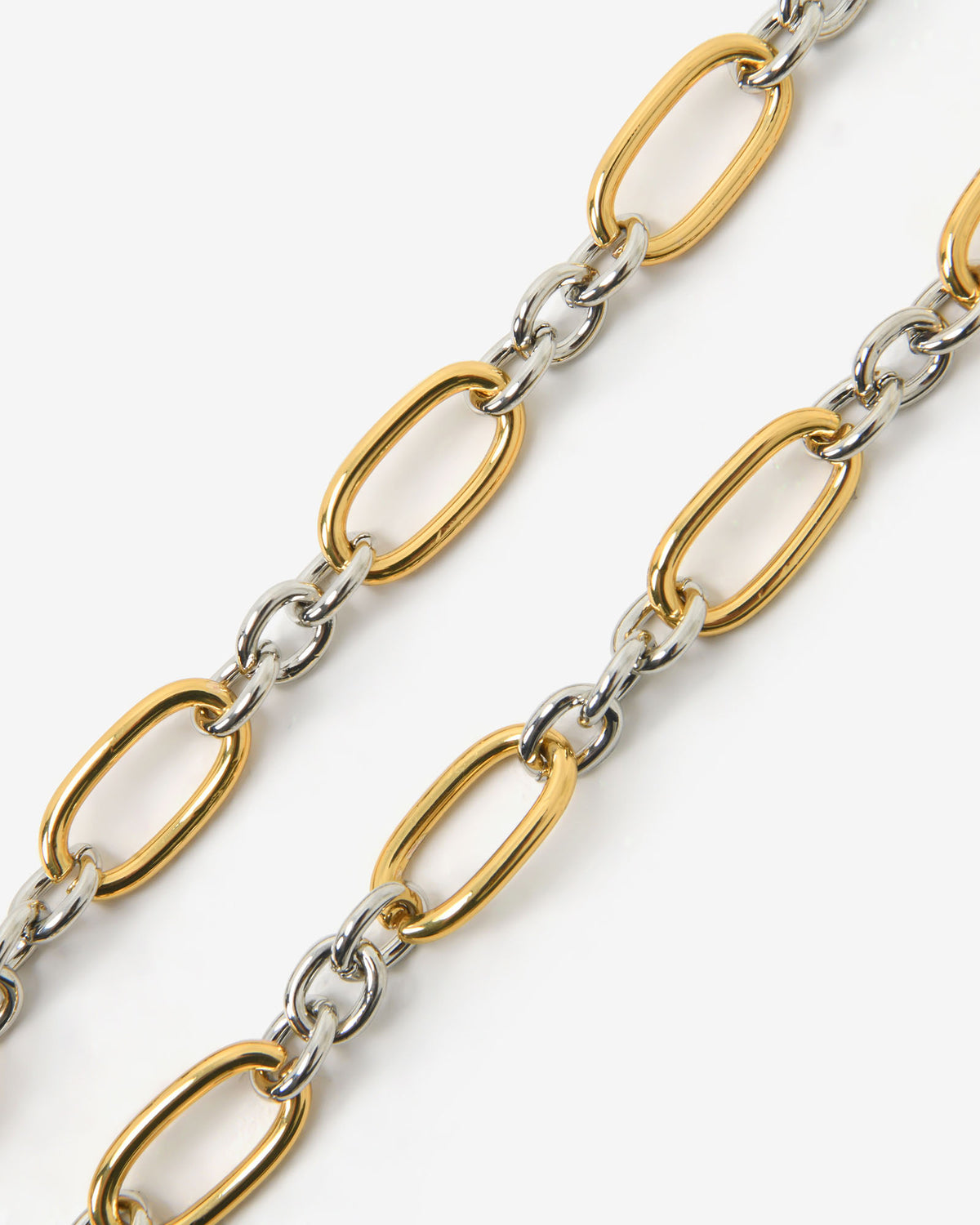 Amara Long Chain Necklace in gold — fabric detail 2