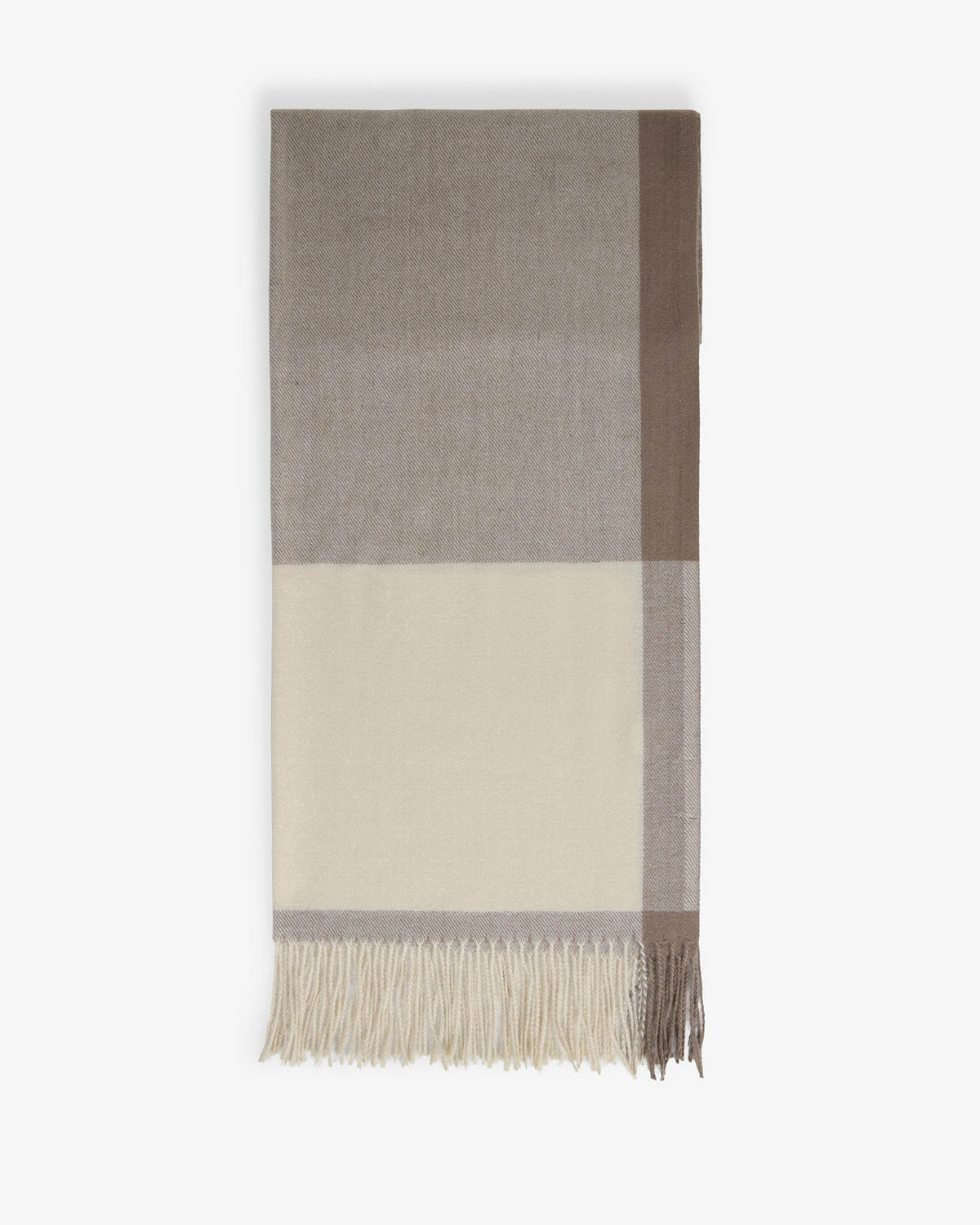 Ashley Fringe Scarf in khaki beige — alternate view